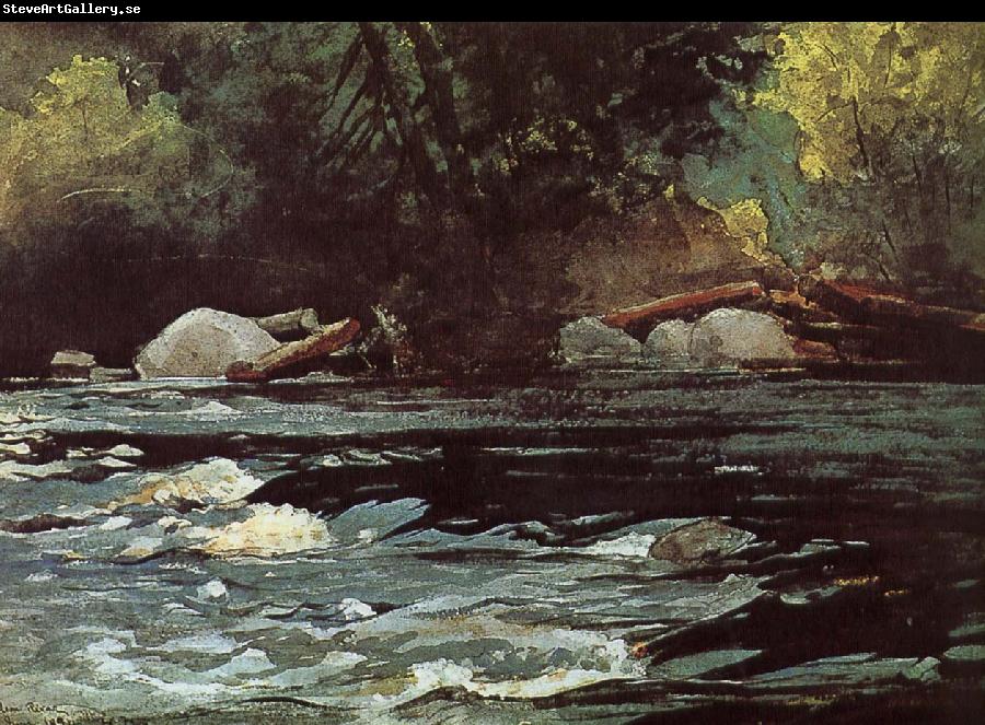 Winslow Homer Hudson River Rapids